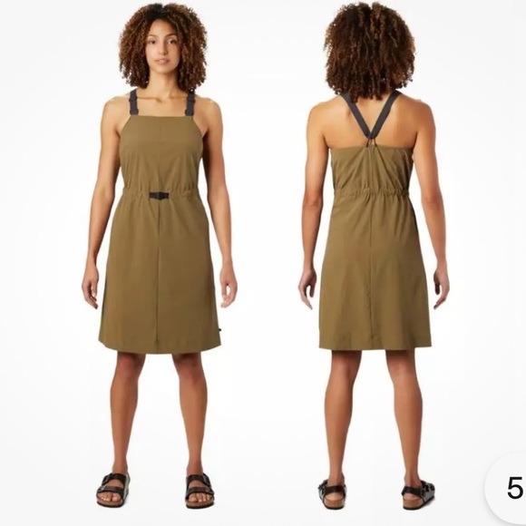 Mountain Hardwear Dresses & Skirts - Mountain Hardwear Womens Dress Olive Green Freefall Halter Sz M
